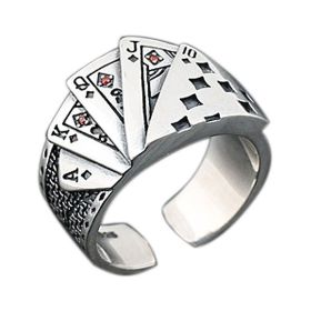 Straight Flush Poker Mens and Womens Open Rings