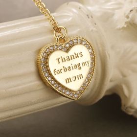 925 Sterling Silver Love Necklace Female Niche Design European and American Light Luxury Zircon Mother's Day Gift Pendant