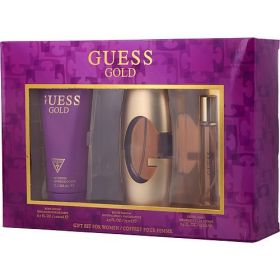 GUESS GOLD by Guess EAU DE PARFUM SPRAY 2.5 OZ & BODY LOTION 6.8 OZ & EAU DE PARFUM SPRAY 0.5 OZ