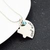 4pcs/set BFF Friend Necklace Heart Shape Puzzle Hand Stamped Friendship