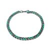 Cuban Necklace Gothic Lace Neck Chain Men's European And American Punk Green Crystal Diamond Necklace Ins Style