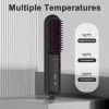 Portable USB Rechargeable Cordless Men Beard Hair Straightener Brush Mini Wireless 2 in 1 Woman Hair Straightener Comb