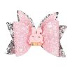 Easter Bunny Hair Bow Clips Easter Rabbit Hair Clips Glitter Leather Bow Hair