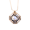 Spring New Simple Fashion Square Hollow Sweater Chain Necklace Clothes Accessories Pendant