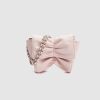 2022 Fashion Designer Women Shoulder Bags Cute Lovely Crossbody Bags Metal Chain Ladies Handbags Bow Pleated Females New Summer