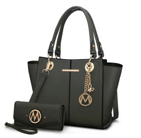 MKF Collection Ivy Vegan Leather Women Tote Bag with wallet by Mia k (Material: Polycarbonate, Color: Teal)