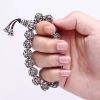 Retro Cold Wind Six True Words Thai Silver Buddhist Beads Men And Women Bracelet