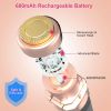 Flawless Facial Hair Remover Painless Facial Hair Epilator USB Rechargeable Women's Face Shaver with LED Light for Lip Chin Arms