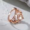 Love Heart Crown Shape Promise Ring 18K Gold Plated Copper Finger Ring For Wedding / Engagement / Valentine's Day Jewelry Gift