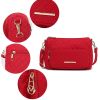MKF Collection Rosalie Solid Quilted Cotton Women Shoulder Bag by Mia K